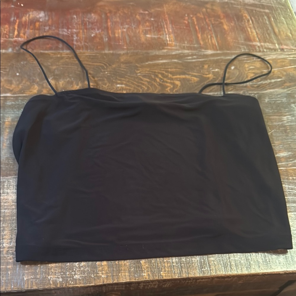 Forever 21 Black Fitted Crop Camisole